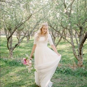 Ivory cottagecore wedding dress
